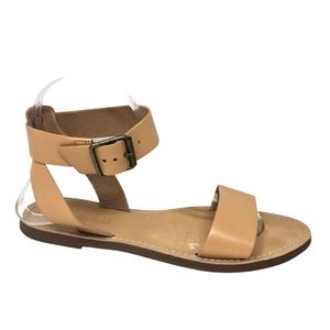 Madewell Tan Leather Ankle Strap Sandals - 8